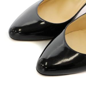 JIMMY CHOO パンプス ポインテッドトゥ ピンヒール エナメル 36.5 23.5cm 黒 ブラック
