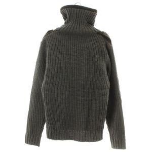 DIESEL ニットジャケット ボア 切替 L グレー