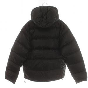 DUVETICA ダウンジャケット ジップアップ フード付き 48 XL 黒 ブラック /IR GY19