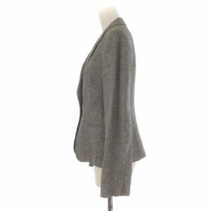 Max Mara テーラードジャケット シングル 背抜き 麻 リネン 38 L グレー