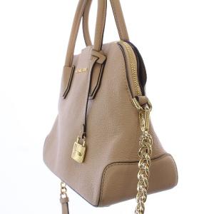 MICHAEL KORS 2WAY ハンド ショルダーバッグ レザー チェーン 南京錠 ロゴ ゴールドカラー金具 ピンク 30S7GZ5S2L