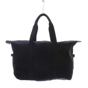 GIVENCHY ボストンバッグ キャンバス ロゴ 総柄 黒 ブラック