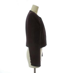 YVES SAINT LAURENT ヴィンテージ セットアップ ジャケット ショート丈 総裏地 フレアスカート チェック