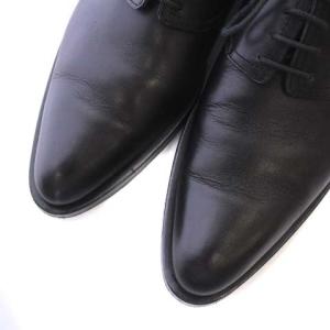 GIVENCHY ビジネスシューズ レザー ラウンドトゥ レースアップ 外羽根 42 27cm 黒 ブラック