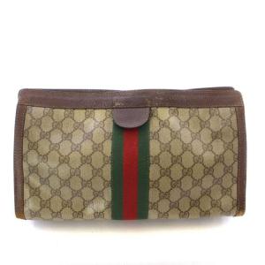 パフューム PARFUMS オールドグッチ ヴィンテージ クラッチバッグ セカンドバッグ PVC シェリーライン GG柄 総柄