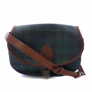 POLO RALPH LAUREN ヴィンテージ ショルダーバッグ PVC ミニ チェック ベルト 緑 グリーン 紺 ネイビー