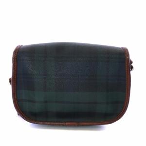 POLO RALPH LAUREN ヴィンテージ ショルダーバッグ PVC ミニ チェック ベルト 緑 グリーン 紺 ネイビー