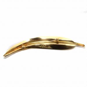 Christian Dior ブローチ アクセサリー 葉っぱ リーフ 羽 モチーフ ゴールド色