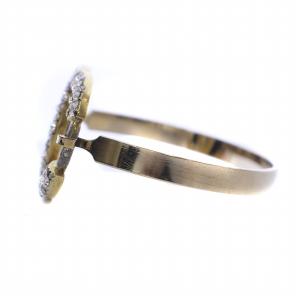 CHANEL ココマーク バングル ブレスレット GP ラインストーン 04A フランス製 ゴールドカラー