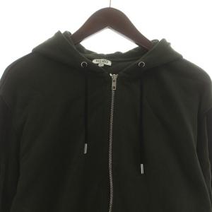 KENZO Sport Tech Mesh Zip Up Hoodie ジップアップパーカー ロゴ刺繍 切替 M 緑 グリーン 黒 ブラック
