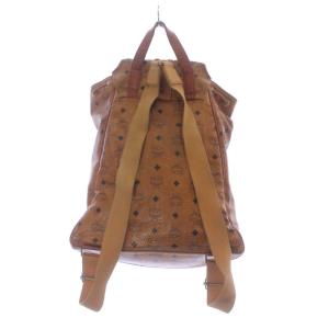 MCM リュックサック デイパック レザー ヴィセトス柄 総柄 ベルト ロゴ 茶色 ブラウン