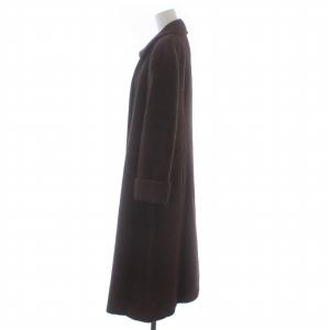 Harrods ヴィンテージ ダブル チェスターコート ロング アルパカ ウール混 総裏地 2 M 茶 ブラウン