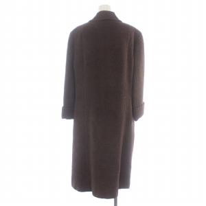 Harrods ヴィンテージ ダブル チェスターコート ロング アルパカ ウール混 総裏地 2 M 茶 ブラウン