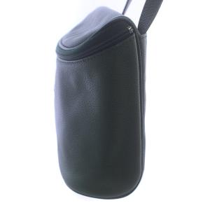 Longchamp ショルダーバッグ 斜め掛け レザー ロゴ型押し ゴールドカラー金具 緑 グリーン