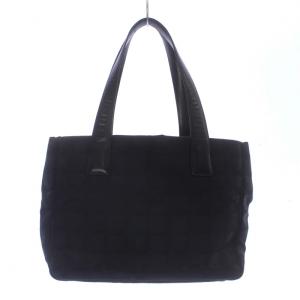 CHANEL ニュートラベル ハンドバッグ トートバッグ ナイロン ココマーク 総柄 オープントップ ブラック