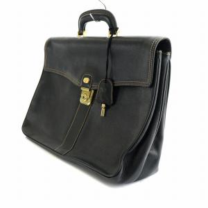 ビジネスバッグ ブリーフケース ハンド ロゴゴールド金具 鍵チャーム