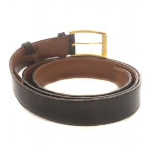 J.M.WESTON ベルト ハトメ レザー 黒 ブラック Ａ-100