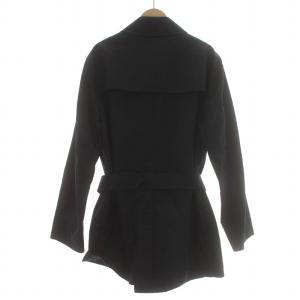 Salvatore Ferragamo トレンチコート ダブル ベルト 48 M 紺 ネイビー