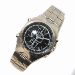 SEIKO SUS サス 腕時計 ウォッチ クロノグラフ クォーツ 文字盤黒 ブラック シルバー色 7T32-9000
