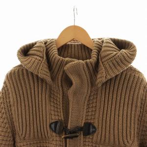 Bark ダッフルコート ロング ニット フード付き トグルボタン 厚手 XS 茶 ブラウン 001253025-0001 GY18