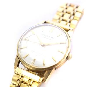 SEIKO CROWNSPECIAL 腕時計 手巻き アナログ 白文字盤 金張り ゴールドカラー J14100E