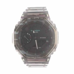 CASIO G-SHOCK 2100 Series 腕時計 クォーツ アナデジ 2針 カレンダー スケルトンカラー 黒 ブラック GA-2100NN-1AJF