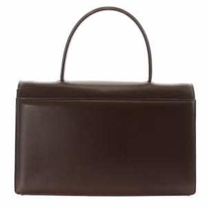 GIVENCHY ヴィンテージ ハンドバッグ  ゴールド金具 ロゴ レザー ブラウン