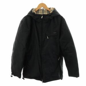 ダウンジャケット 裏地ノバチェック L ブラック