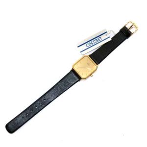SEIKO 腕時計 ウォッチ クオーツ アナログ 3針 レザーベルト SS スクエア 黒 ブラック 6531-5100
