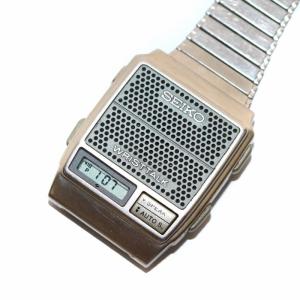 SEIKO リストトーク WRISTTALK 腕時計 ウォッチ クオーツ デジタル SS 音声 スクエア シルバー色 A964-4A0A