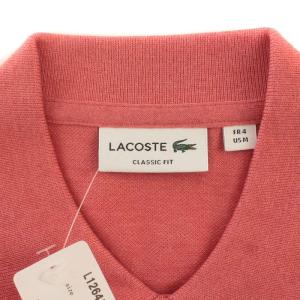 LACOSTE CLASSIC FIT ポロシャツ 半袖 ロゴ刺繍 4 M ピンク L1264