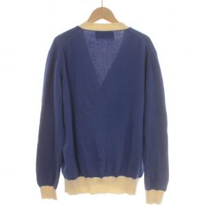 Maison Kitsuné カーディガン 長袖 ロゴ刺繍 イタリア製 M 青 ブルー