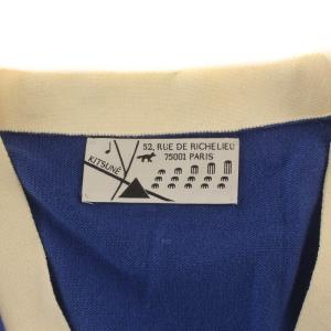 Maison Kitsuné カーディガン 長袖 ロゴ刺繍 イタリア製 M 青 ブルー