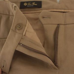 Loro Piana パンツ スリム ジップフライ イタリア製 38 M 茶 ブラウン