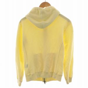 AKM からみ風ジャージ ジップパーカー フード ジップアップ パイル地 M 黄 イエロー J162 CTN185 GY19