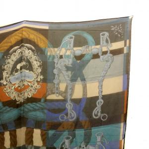 HERMES カレ140 DELLA CAVALLERIA スカーフ シルク マルチカラー