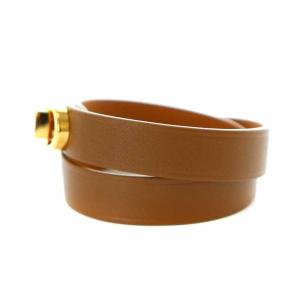 Christian Dior 30 Montaigne ブレスレット レザー ダブル CDロゴ ブラウン