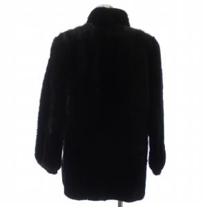 SAGA MINK 銀サガ 毛皮コート ダークミンクファー ショート ハーフ 黒 ブラック
