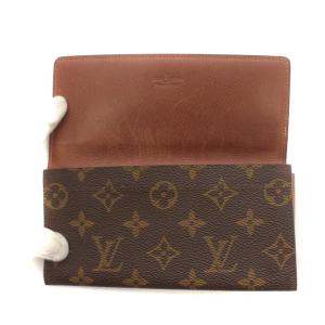 LOUIS VUITTON モノグラム ポルト サークルバイフォールド 円 二つ折り 長財布 札入れ ウォレット 茶 ブラウン M61820