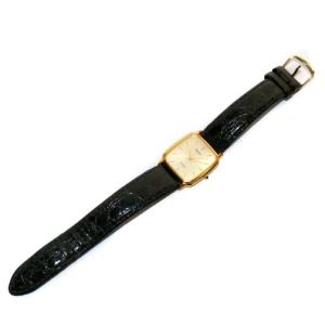 SEIKO ドルチェ DOLCE 腕時計 ウォッチ クオーツ アナログ 3針 スクエア レザーバンド 黒 ブラック ゴールド色 8J41-5000