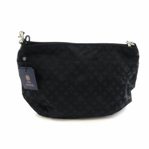 russet ハンドバッグ ショルダーバッグ 2WAY タグ付き モノグラム 総柄 牛革 紺 ネイビー 黒 ブラック GY11