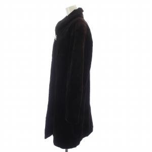 SAGA MINK 銀サガ 毛皮コート シェアードミンクファー ロング丈 総裏地 F 濃茶 ダークブラウン