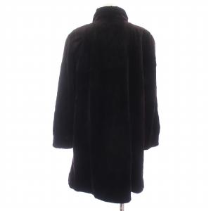 SAGA MINK 銀サガ 毛皮コート シェアードミンクファー ロング丈 総裏地 F 濃茶 ダークブラウン