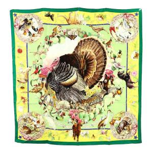 スカーフ カレ90 FAUNE ET FLORE DU TEXAS TEXAS WILDLIFE 