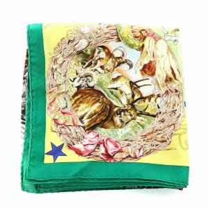 HERMES スカーフ カレ90 FAUNE ET FLORE DU TEXAS TEXAS WILDLIFE 