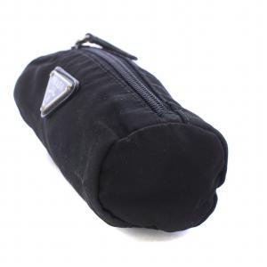 PRADA ポーチ 小物入れ マルチケース ロゴプレート 三角ロゴ テスートナイロン 黒 ブラック