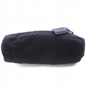 PRADA ポーチ 小物入れ マルチケース ロゴプレート 三角ロゴ テスートナイロン 黒 ブラック