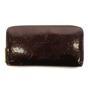 LOUIS VUITTON モノグラム ヴェルニ ジッピー ウォレット 長財布 ロング ウォレット ラウンドジップ 茶 ブラウン