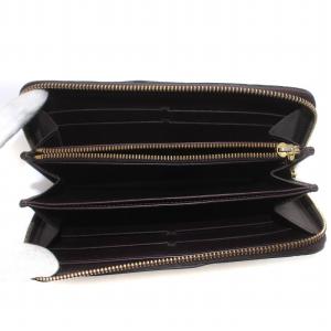 LOUIS VUITTON モノグラム ヴェルニ ジッピー ウォレット 長財布 ロング ウォレット ラウンドジップ 茶 ブラウン