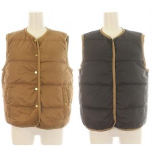 The Cube ダウンベスト リバーシブル 40 ブラウン ブラック